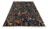 27815-Chobi Ziegler Handmade/Hand-knotted Afghan Rug/Carpet Tribal/Nomadic Authentic/ Size: 7'5" x 5'5" / 226cm x 175cm