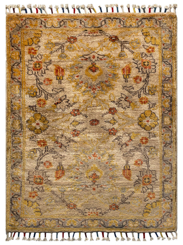 26523-Chobi Ziegler Hand-Knotted/Handmade Afghan Rug/Carpet Modern Authentic/Size: 2'8" x 2'1"