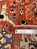 27657- Royal Heriz Hand-Knotted/Handmade Afghan Rug/Carpet Traditional/Authentic/Size:  9'3" x 6'1"/282cmx 183cm