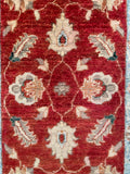 26525-Chobi Ziegler Hand-Knotted/Handmade Afghan Rug/Carpet Modern Authentic/Size: 3'0" x 1'9"