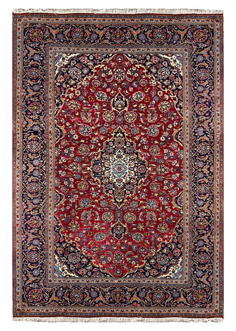 27498-Kashan Hand-Knotted/Handmade Persian Rug/Carpet Traditional/Authentic/Size:  10'1" x 6'7" /307cm x 201cm