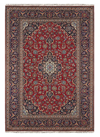 27498-Kashan Hand-Knotted/Handmade Persian Rug/Carpet Traditional/Authentic/Size:  10'1" x 6'7" /307cm x 201cm