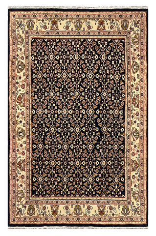 27353-Hamadan Hand-Knotted/Handmade Persian Rug/Carpet Tribal/Nomadic Authentic/ Size: 8'8" x 5'5"/263cm x 164cm