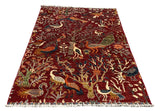 27821-Chobi Ziegler Handmade/Hand-knotted Afghan Rug/Carpet Tribal/Nomadic Authentic/ Size: 5'10" x 4'0" / 178cm x 122cm