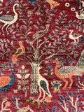 27821-Chobi Ziegler Handmade/Hand-knotted Afghan Rug/Carpet Tribal/Nomadic Authentic/ Size: 5'10" x 4'0" / 178cm x 122cm