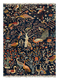 27822-Chobi Ziegler Handmade/Hand-knotted Afghan Rug/Carpet Tribal/Nomadic Authentic/ Size: 5'8" x 4'1" / 173cm x 124cm