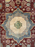 26287-Chobi Ziegler Hand-Knotted/Handmade Afghan Rug/Carpet Modern Authentic/Size: 3'0" x 2'0"