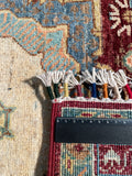26287-Chobi Ziegler Hand-Knotted/Handmade Afghan Rug/Carpet Modern Authentic/Size: 3'0" x 2'0"/91cm x 61cm