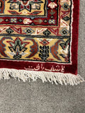 27569-Bokhara Hand-Knotted/Handmade Pakistani Rug/Carpet Tribal/Nomadic Authentic/ Size: 8'5" x 5'1"/257 cm × 155cm