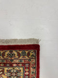 27569-Bokhara Hand-Knotted/Handmade Pakistani Rug/Carpet Tribal/Nomadic Authentic/ Size: 8'5" x 5'1"/257 cm × 155cm