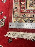 27569-Bokhara Hand-Knotted/Handmade Pakistani Rug/Carpet Tribal/Nomadic Authentic/ Size: 8'5" x 5'1"/257 cm × 155cm