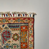 26289-Chobi Ziegler Hand-Knotted/Handmade Afghan Rug/Carpet Modern Authentic/Size: 2'8" x 1'8"