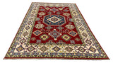 27942-Royal Kazak Hand-Knotted/Handmade Afghan Rug/Carpet Tribal/Nomadic Authentic/ Size: 9'0" x 5'8"/274m x 173cm