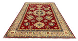 27807-Kazak Hand-Knotted/Handmade Afghan Rug/Carpet Tribal/Nomadic Authentic/ Size: 9'6" x 6'4"/290m x 193cm