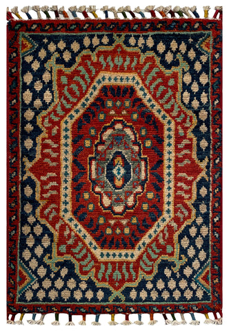 26216 -  Hand-knotted Contemporary Chobi Ziegler /Modern Carpet/Rug / Size: 1'9" x1'3"