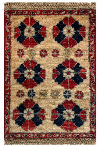 26676 -  Hand-knotted Contemporary Chobi Ziegler /Modern Carpet/Rug / Size: 2'0" x 1'3"