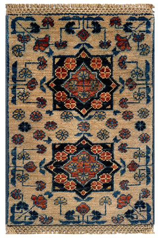 26675 -  Hand-knotted Contemporary Chobi Ziegler /Modern Carpet/Rug / Size: 2'0" x1'3"