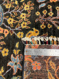 27819-Chobi Ziegler Handmade/Hand-knotted Afghan Rug/Carpet Tribal/Nomadic Authentic/ Size: 7'7" x 5'8" / 231cm x 173cm