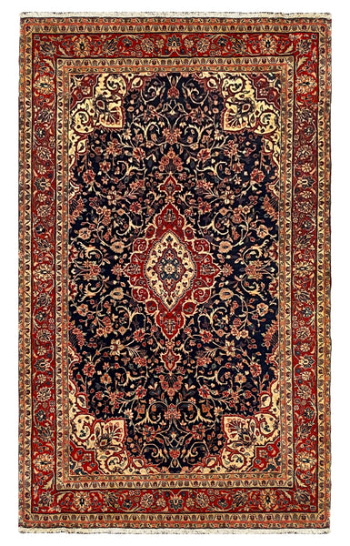 27352-Hamadan Hand-Knotted/Handmade Persian Rug/Carpet Tribal/Nomadic Authentic/ Size: 7'10" x 4'7"/240cm x 140cm