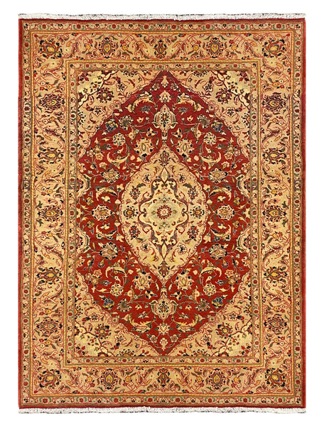 27243-Kashan Hand-Knotted/Handmade Persian Rug/Carpet Traditional/Authentic/Size: 6'8" x 4'9" /204cm x 146cm