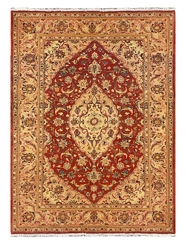 27243-Kashan Hand-Knotted/Handmade Persian Rug/Carpet Traditional/Authentic/Size: 6'8" x 4'9" /204cm x 146cm