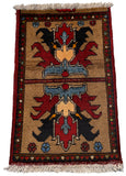 26202 - Khal Mohammad Afghan Hand-Knotted Authentic/Traditional/Rug/Size: 2'0" x 1'3"