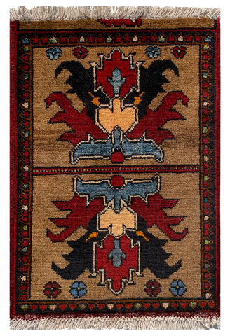 26202 - Khal Mohammad Afghan Hand-Knotted Authentic/Traditional/Rug/Size: 2'0" x 1'3"