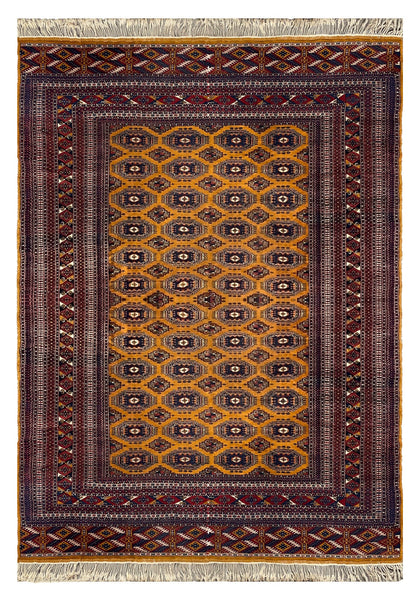 27509-Kazak Hand-Knotted/Handmade Afghan Rug/Carpet Tribal/Nomadic Authentic/ Size: 9'3" x 6'2"/282cm x 188cm