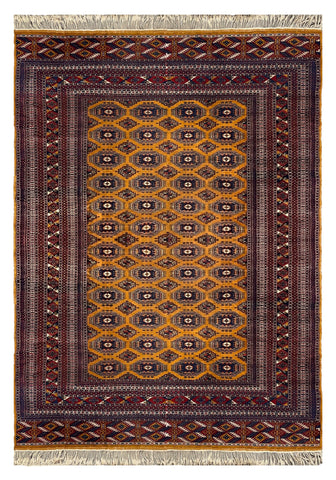 27509-Kazak Hand-Knotted/Handmade Afghan Rug/Carpet Tribal/Nomadic Authentic/ Size: 9'3" x 6'2"/282cm x 188cm
