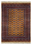 27509-Kazak Hand-Knotted/Handmade Afghan Rug/Carpet Tribal/Nomadic Authentic/ Size: 9'3" x 6'2"/282cm x 188cm