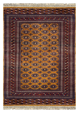 27509-Kazak Hand-Knotted/Handmade Afghan Rug/Carpet Tribal/Nomadic Authentic/ Size: 9'3" x 6'2"/282cm x 188cm