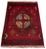 26455 - Khal Mohammad Afghan Hand-Knotted Authentic/Traditional/Rug/Size: 1'8" x 1'4"