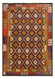27560 - Kelim Hand-Woven/Flat-Weaved/Afghan Kelim/Carpet Modern/Nomadic Authentic/Size: 9'7" x 6'8"/292cm × 203cm