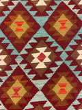 27560 - Kelim Hand-Woven/Flat-Weaved/Afghan Kelim/Carpet Modern/Nomadic Authentic/Size: 9'7" x 6'8"/292cm × 203cm