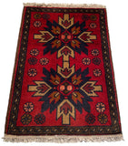 26214 - Khal Mohammad Afghan Hand-Knotted Authentic/Traditional/Rug/Size: 2'0" x 1'3"