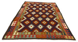 27549 - Kelim Hand-Woven/Flat-Weaved/Afghan Kelim/Carpet Modern/Nomadic Authentic/Size:  9'9" x 6'8"/297cm × 203cm
