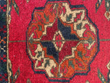 26373- Khal Mohammad Afghan Hand-Knotted Authentic/Traditional/Rug/Size: 2'0" x 1'2"