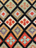27665 - Kelim Hand-Woven/Flat-Weaved/Afghan Kelim/Carpet Modern/Nomadic Authentic/Size: 9'9" x 6'3"/297cm × 191cm