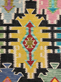 27651 - Kelim Hand-Woven/Flat-Weaved/Afghan Kelim/Carpet Modern/Nomadic Authentic/Size: 9'9" x 6'6"/297cm × 198cm
