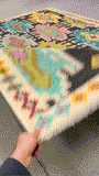 27651 - Kelim Hand-Woven/Flat-Weaved/Afghan Kelim/Carpet Modern/Nomadic Authentic/Size: 9'9" x 6'6"/297cm × 198cm