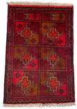 26422 - Khal Mohammad Afghan Hand-Knotted Authentic/Traditional/Rug/Size: 2'0" x 1'3"