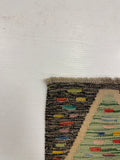 27645 - Kelim Hand-Woven/Flat-Weaved/Afghan Kelim/Carpet Modern/Nomadic Authentic/Size: 5'7" x 4'2"/170cm × 127cm