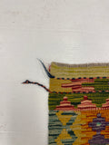 27573 - Kelim Hand-Woven/Flat-Weaved/Afghan Kelim/Carpet Modern/Nomadic Authentic/Size: 6'5" x 4'1"/196cm × 124cm