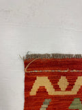 27773 - Kelim Hand-Woven/Flat-Weaved/Afghan Kelim/Carpet Modren/Nomadic Authentic/Size: 9'11" x 6'9"/302cm × 205cm