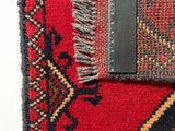 26336- Khal Mohammad Afghan Hand-Knotted Authentic/Traditional/Rug/Size: 2'0" x 1'4"