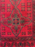 26594 - Khal Mohammad Afghan Hand-Knotted Authentic/Traditional/Rug/Size: 2'0" x 1'3"