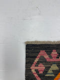 27650 - Kelim Hand-Woven/Flat-Weaved/Afghan Kelim/Carpet Modern/Nomadic Authentic/Size: 5'10" x 4'2"/178cm × 127cm