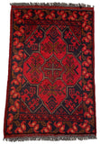 26409- Khal Mohammad Afghan Hand-Knotted Authentic/Traditional/Rug/Size: 2'0" x 1'3"