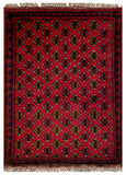 26404- Khal Mohammad Afghan Hand-Knotted Authentic/Traditional/Rug/Size: 2'0" x 1'4"