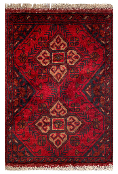 26595 - Khal Mohammad Afghan Hand-Knotted Authentic/Traditional/Rug/Size: 2'0" x 1'3"